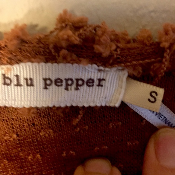 Shag Sweater Cardigan Blu Pepper Size Small - Picture 6 of 6